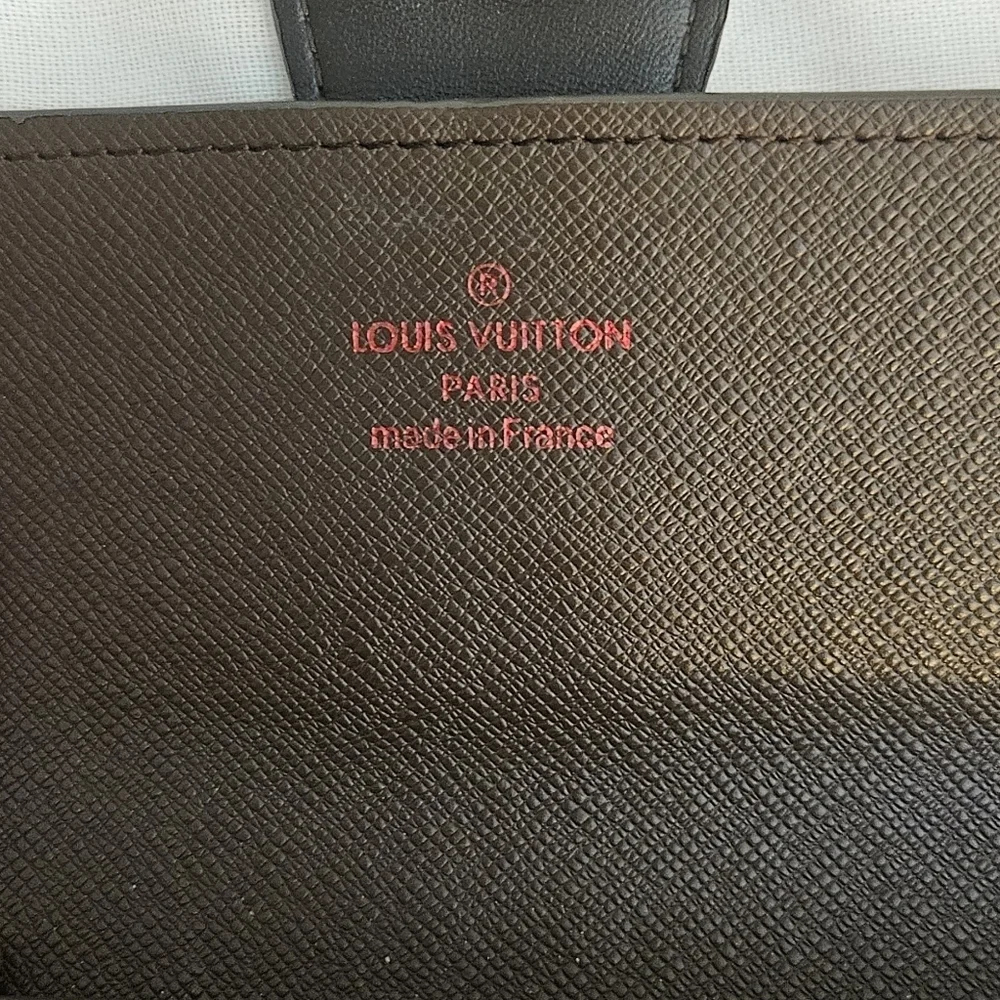 NEW Vintage Louis Vuitton Portefeuille Brazza Damier Ebene Wallet With Dustbag